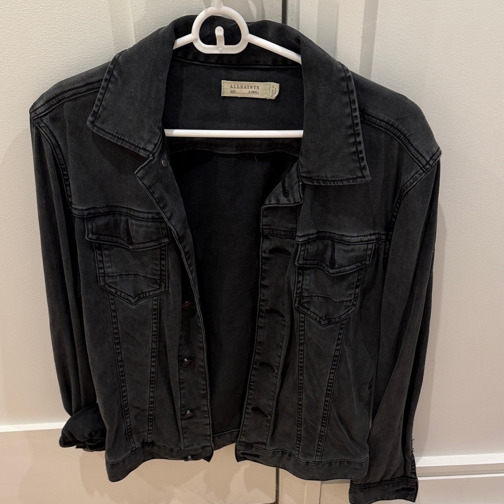 All Saints Black Denim Jacket